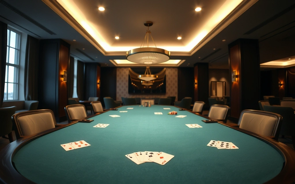 Table de poker professionnelle