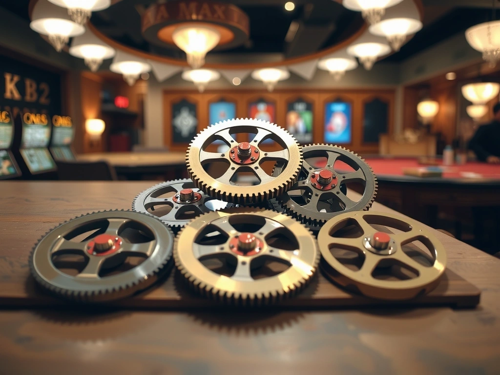 Engrenages imbriqués symbolisant la complexité des conditions de bonus
