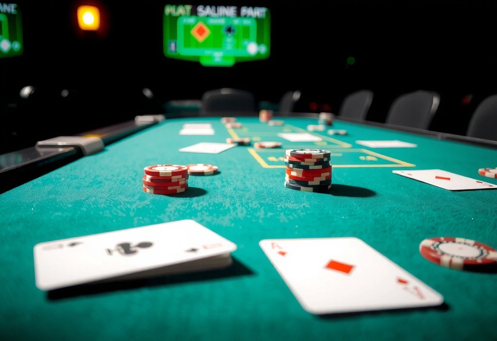 Table de poker professionnelle